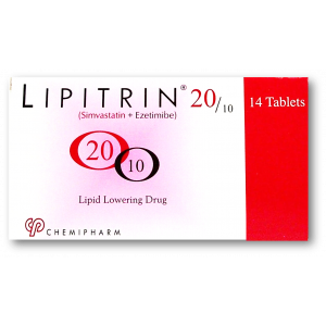 LIPITRIN 20 / 10 MG ( SIMVASTATIN / EZETIMIBE ) 14 TABLETS